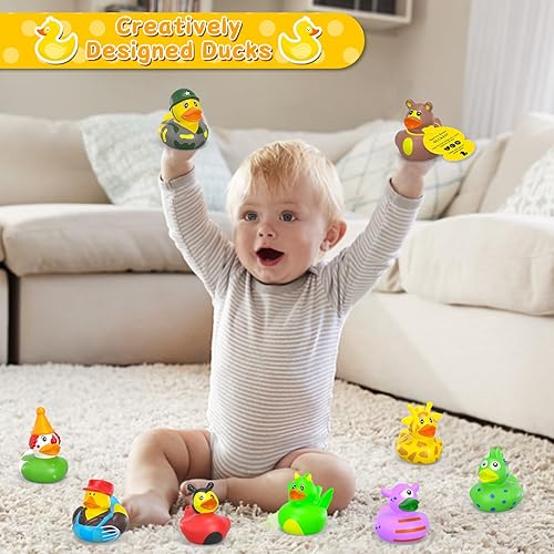 Miniatura 3 de Paquete de 30 patos de goma a granel, patos de goma para Jeep Ducking Jeep Duckking Jeep Ducking, Patos de goma surtidos a granel para ducha,