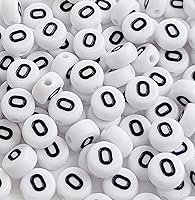 Vista 8 de 100 cuentas de letras blancas redondas de acrílico del alfabeto, cuentas de la letra L, para hacer joyas, pulseras, collares, llaveros, bricolaje