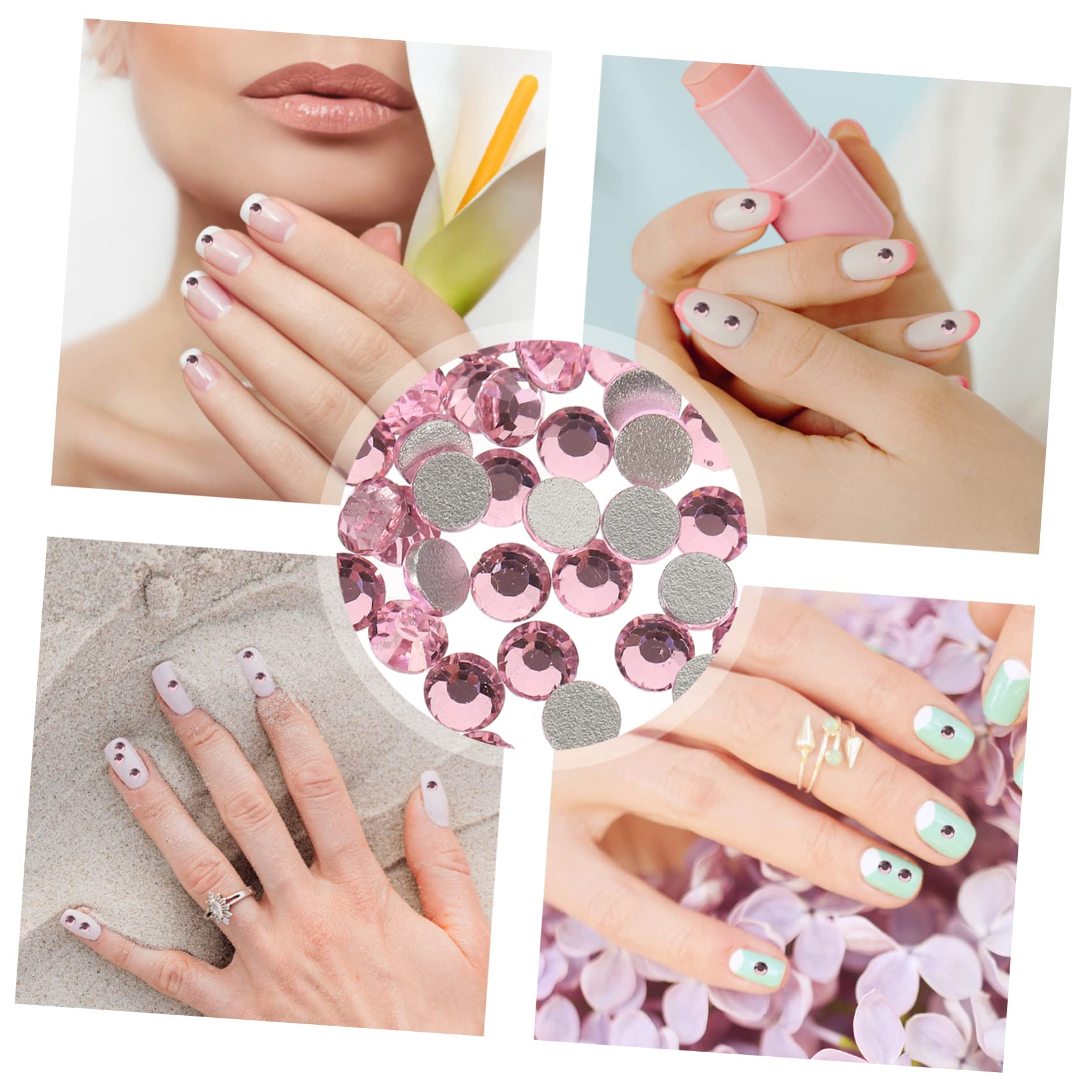 4 Pezzi Pietre Decorative per Unghie per Nail Art Piatto per Creazioni Diy Facile Applicazione Salone Accessori per Decorazioni Unghie