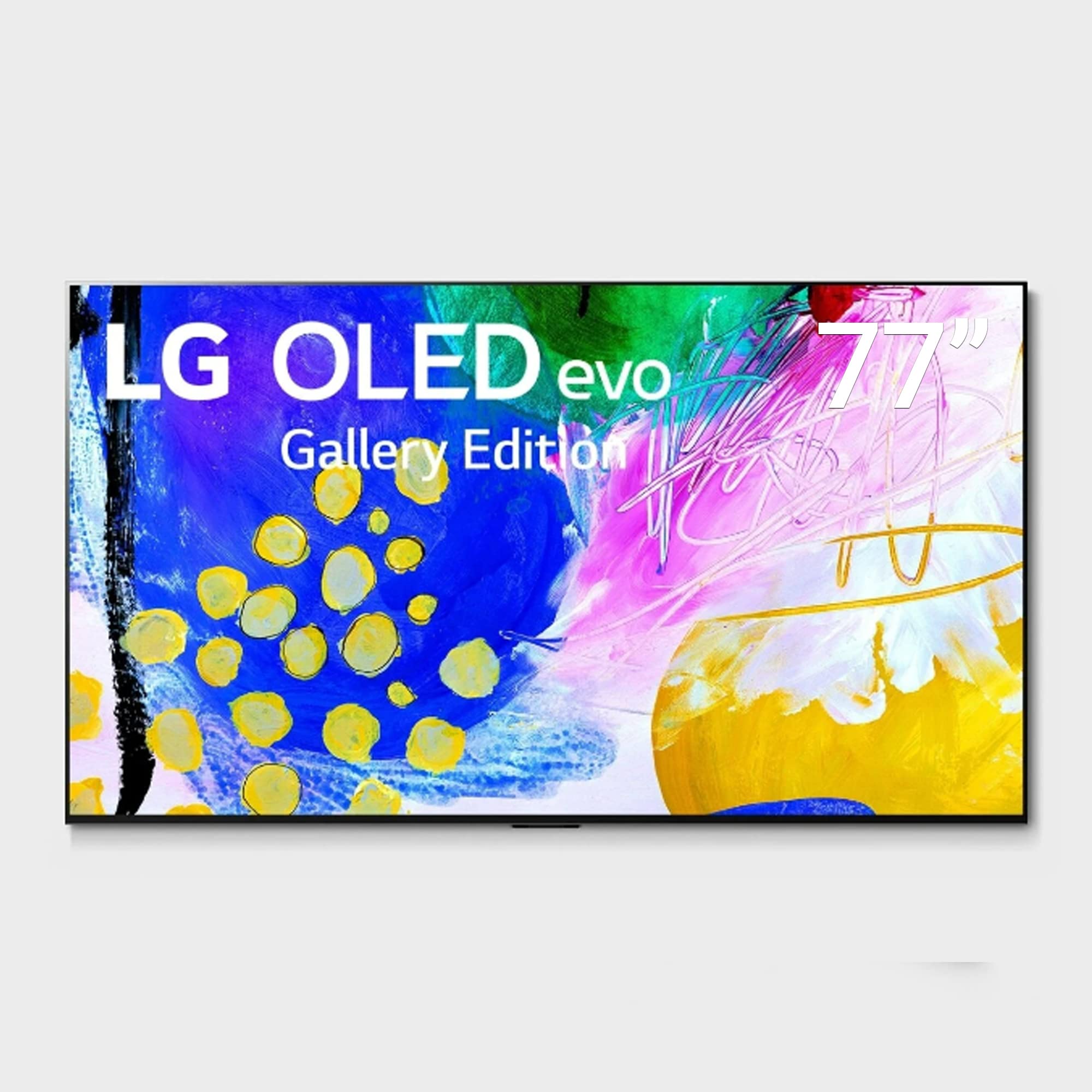 OLED evo Smart 4K TV 77 Inch G2 series, Gallery Design 4K Cinema HDR webOS22 with ThinQ AI Pixel Dimming 1 Year Warranty, BLACK, OLED77G26LA-AMAG