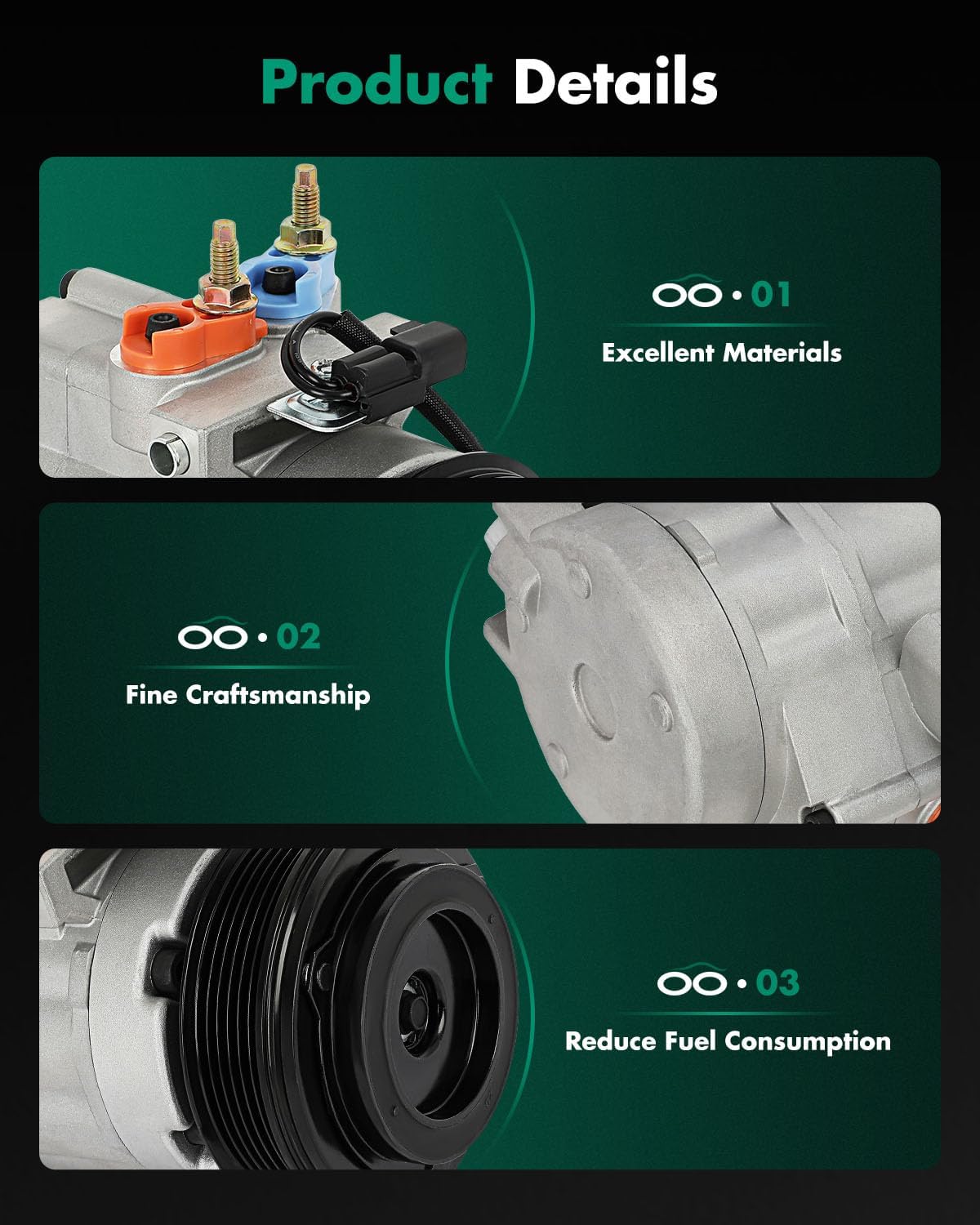 SCITOO AC Compressor for 2006-2010 for Ford Explorer 4.0L for Mercury Mountaineer 4.0L