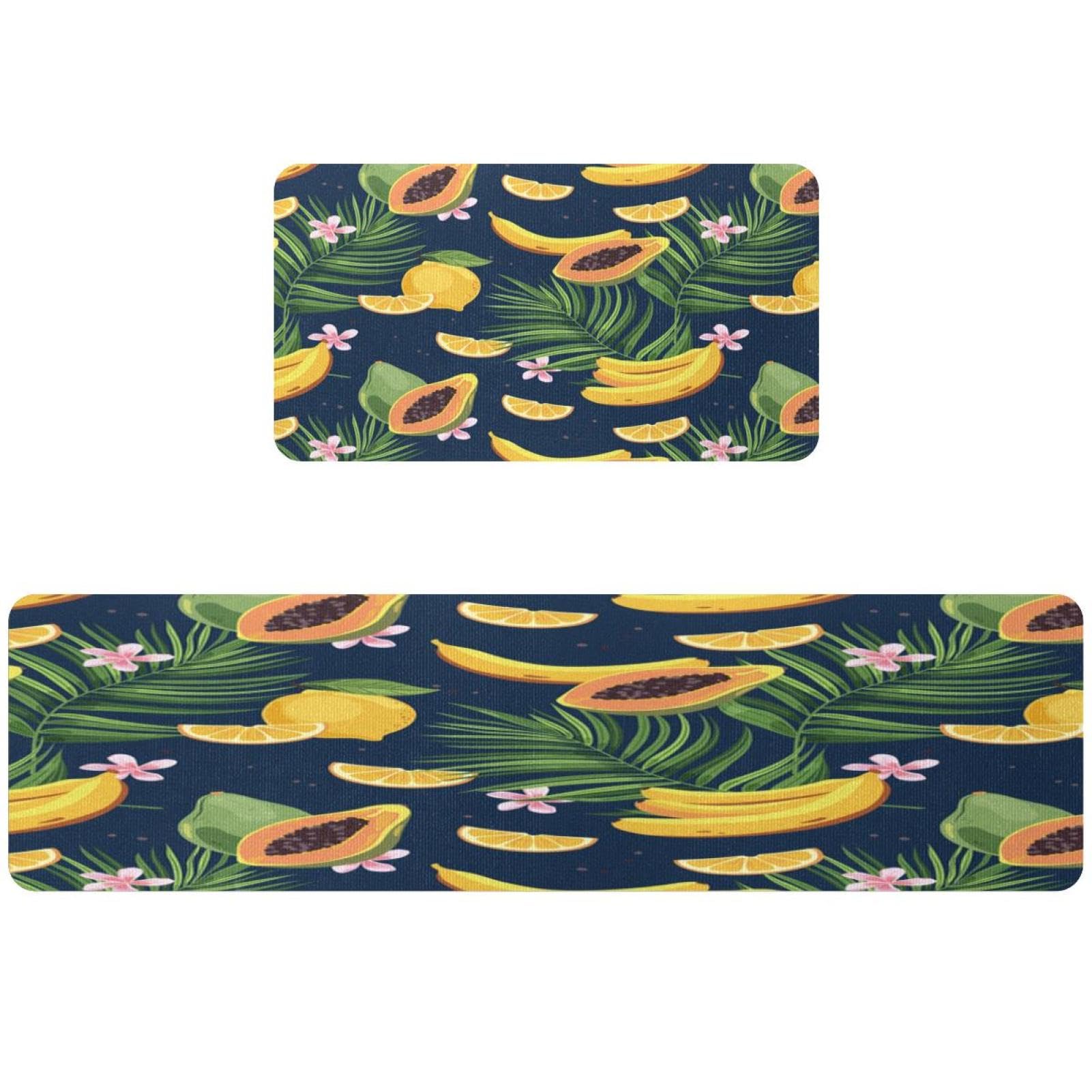 Tapis de cuisine antidérapants lavables 2 pièces pour couloir buanderie