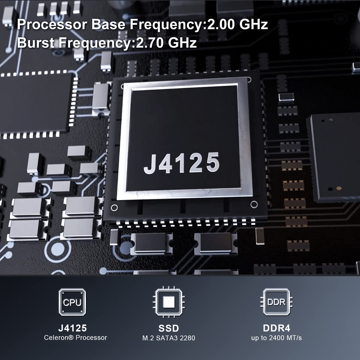 Beelink GK Mini PC com Windows 10, Processador Intel J4125 (até 2