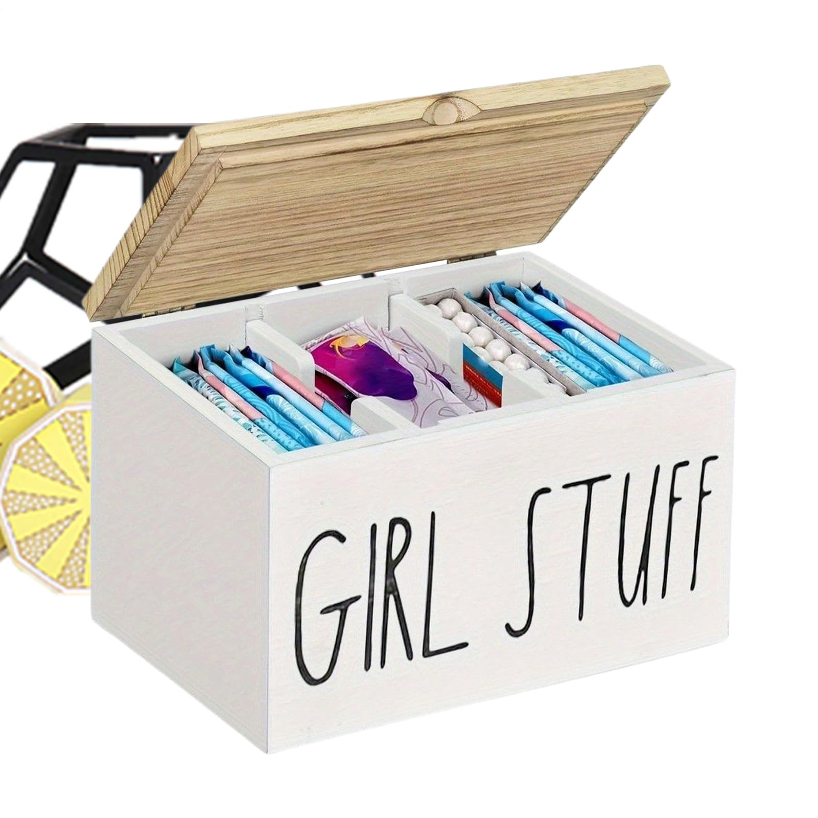 Organisateur de tampons pour salle de bain : rangement discret et esthétique
