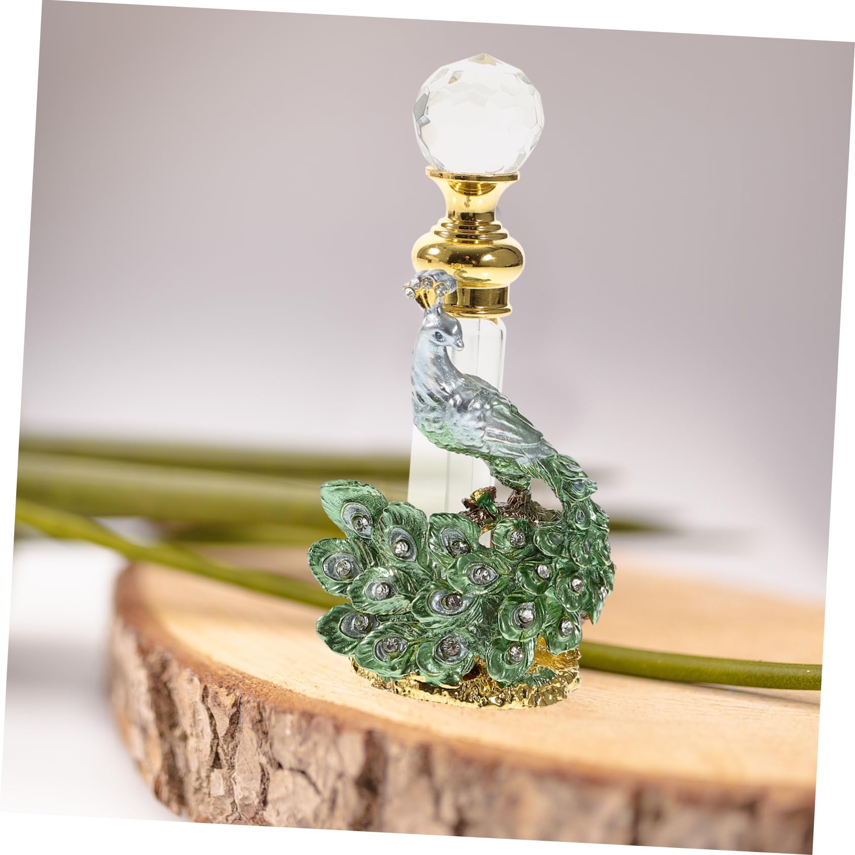 PRETYZOOM 3 Pz Bottiglia Di Profumo Di Pavone Bottiglia Di Profumo D'epoca Coperchi in Per Bevande Contenitori Per Spezie Bottiglie D'epoca Di Fiori Bicchiere Metallo Dubai