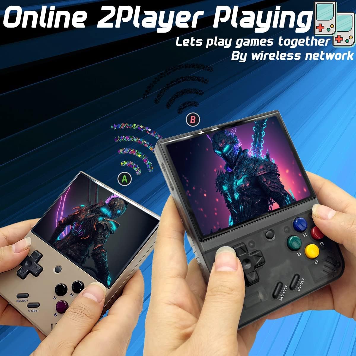 XiFanHo Retro Game Console Miyoo Mini Plus, 128G Miyoo Mini+ Console di gioco portatile con oltre 20000 giochi, sistema Linux Cortex-A7 con 3000 mAh Supporta Gamepad wireless