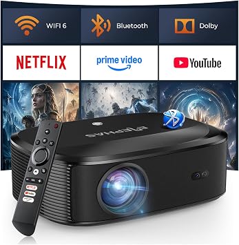 4K Projector with WiFi and Bluetooth for Home Cinema