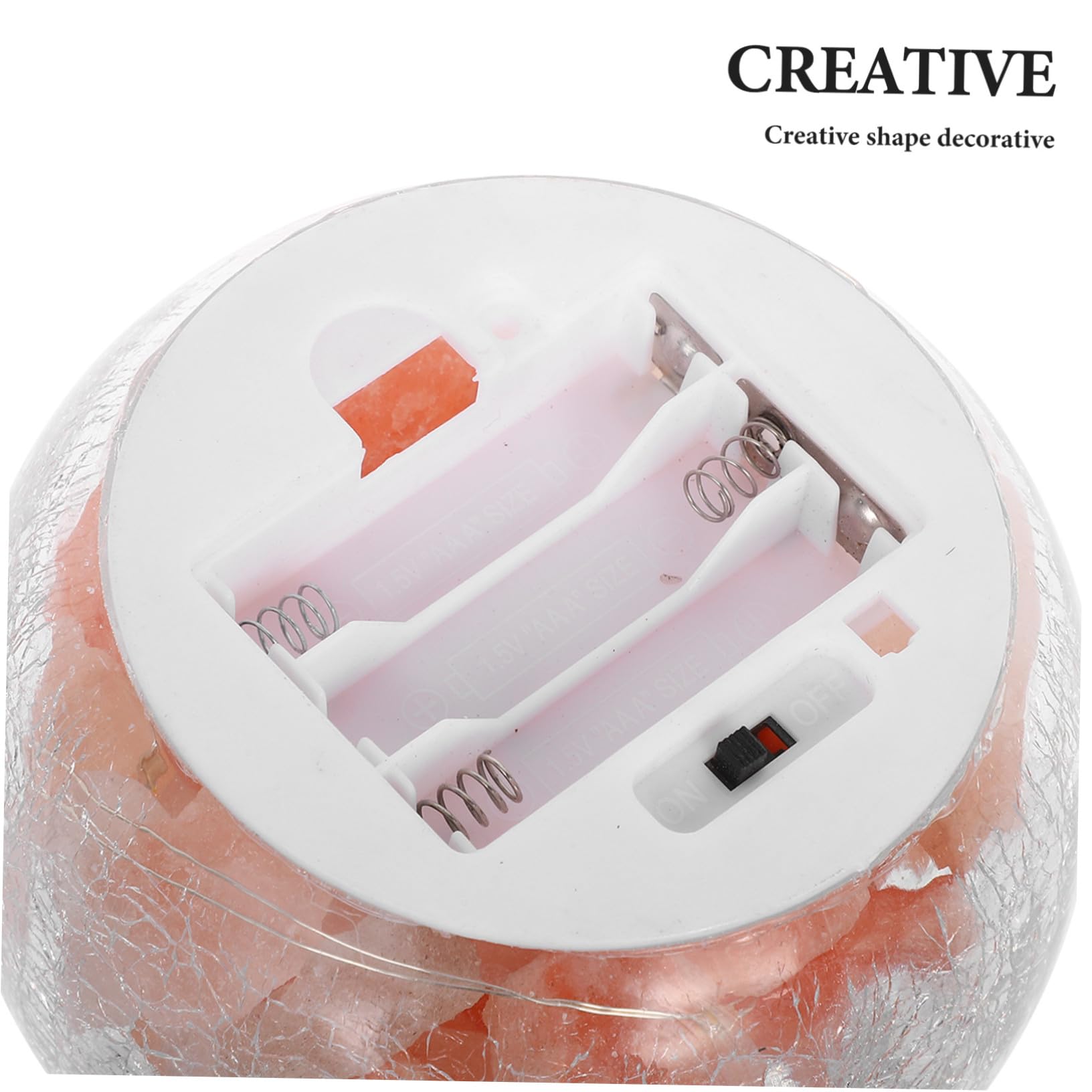 Lampe de Sel de L’himalaya en Cristal, Veilleuse Décorative