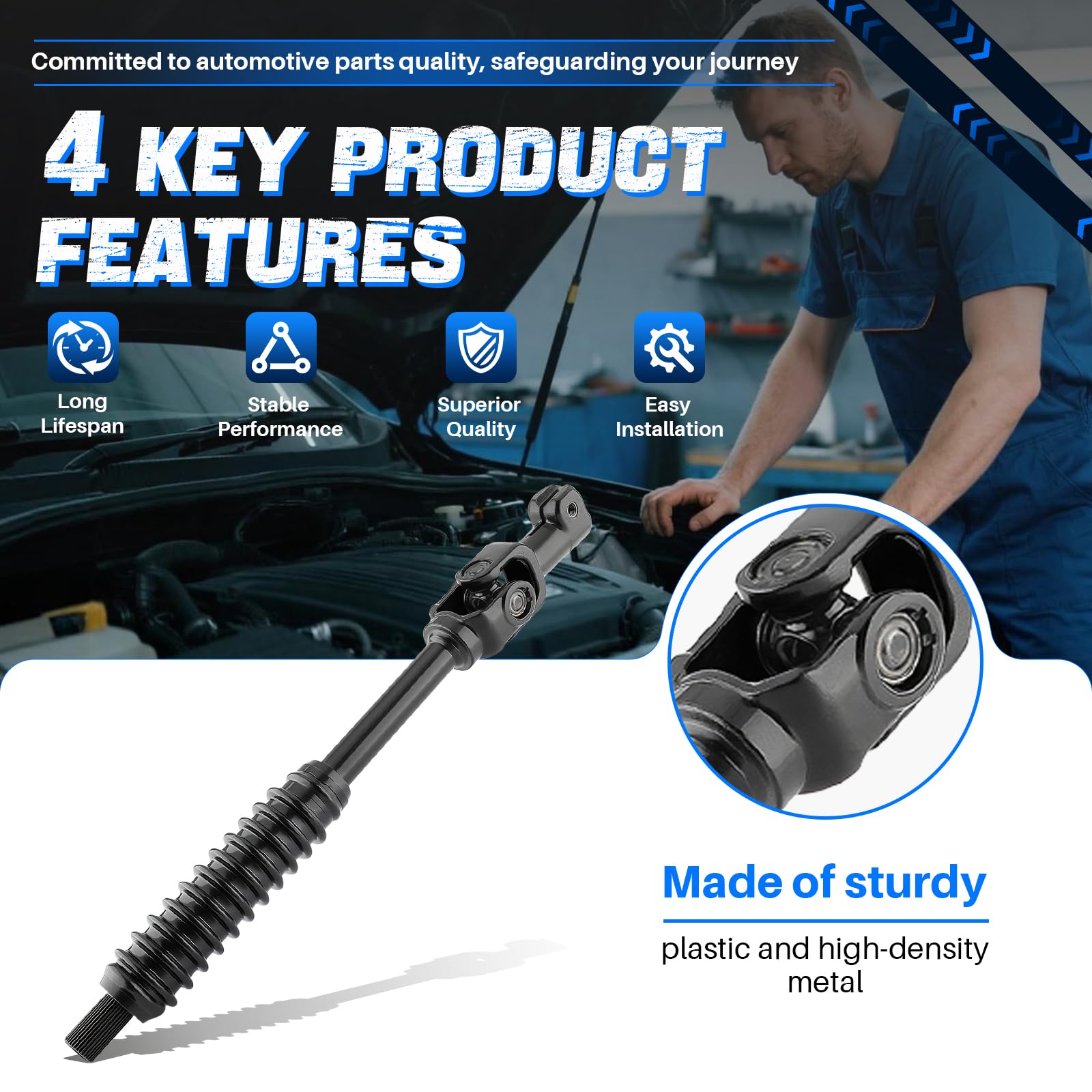AUTOKAY 45203-04021 Albero sterzo inferiore compatibile con albero sterzo intermedio Tacoma 4WD 2005-2015