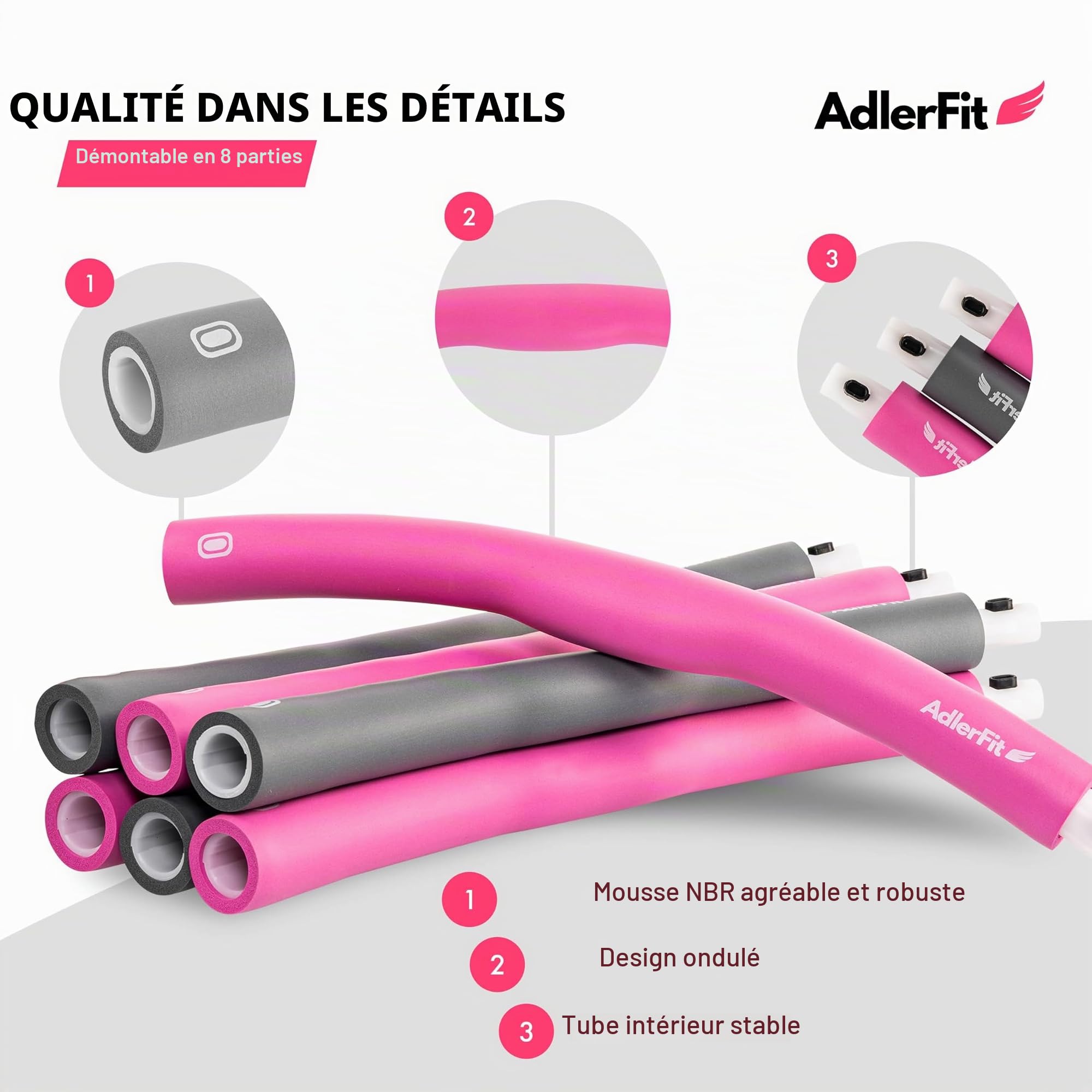 Cerceau de fitness pour adultes et enfants - Pour perdre du poids - 1,2 kg - Jusqu'à 100 cm de diamètre - Pour débutants, avancés et professionnels - Pour entraînement intense