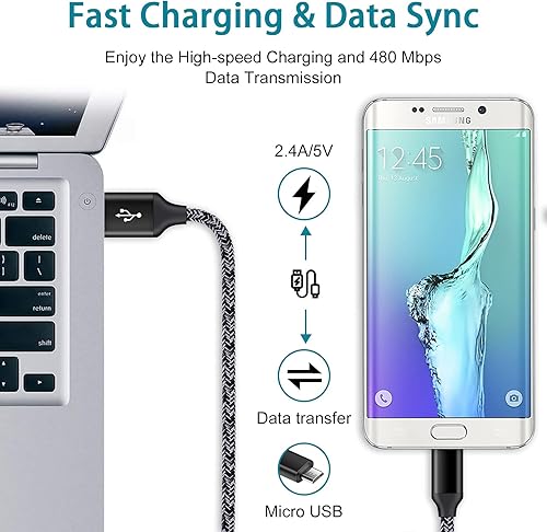 Miniatura 6 de Cargador rápido adaptable Android cargador para Samsung Galaxy S7 Edge S6 S5 J3 J3V J7 J7V J5, Moto G5 G4 E6 E5 E4, LG Stylo 3 2 G4 K50 K40 K22 K20,