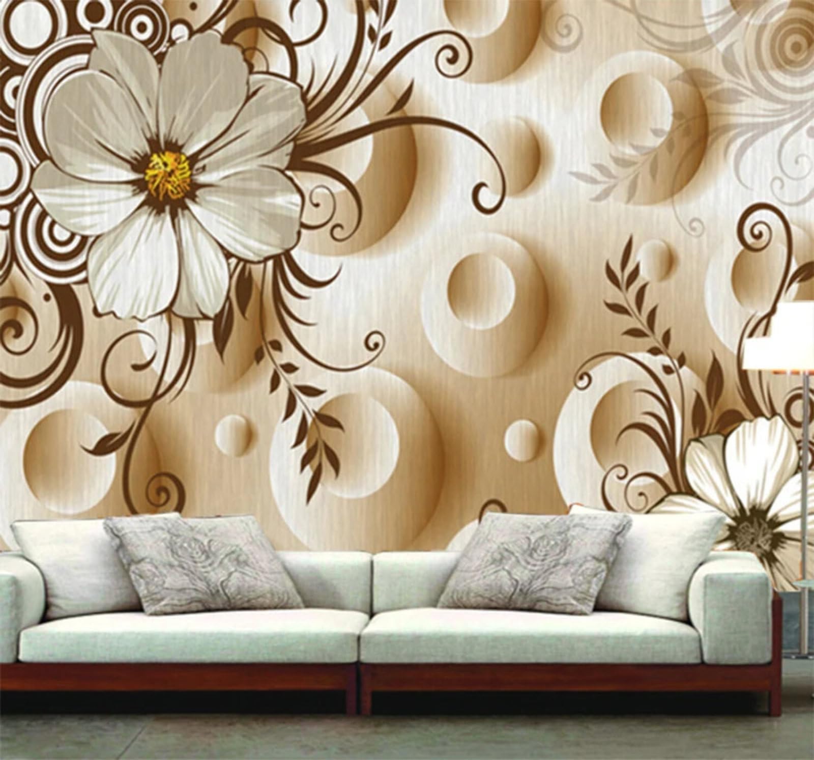 Vintage Relief Creative Floral Geometric 3D Wallpaper Easy Install Feature Office Living Room Sofa Bedroom TV Background Wall Decoration-250cm×170cm