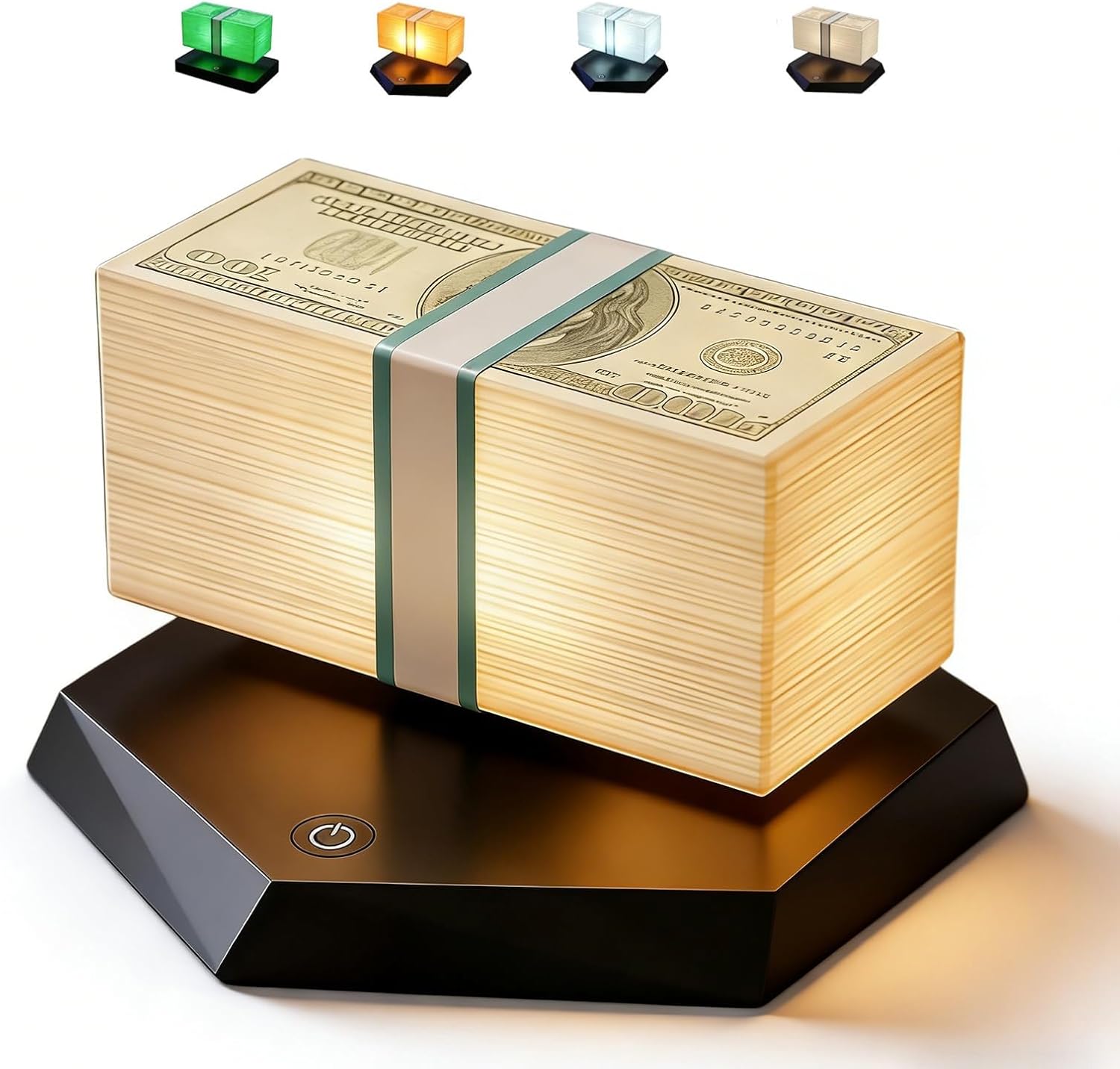 Magnetic Levitation Dollar Lamp,Floating Money Lamp, Levitating Lamp with Magnetic Levitation and 3-Color LED Light for Game Room Decor, Bedroom, Office, Cool Gifts for Men and Gamers(3 Color Light)