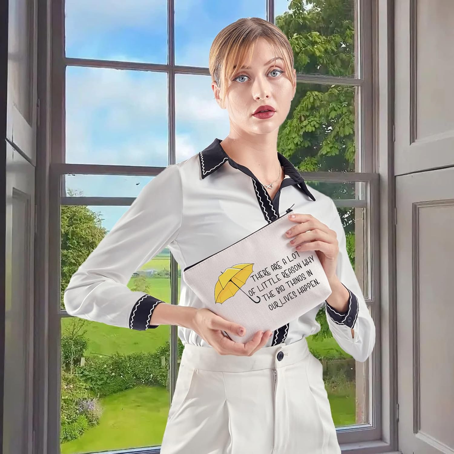 WCGXKO Tv Show Gift TV Fans Gift TV Merchandise Zipper Pouch Makeup Bag (LIVES HAPPEN) - Image 6