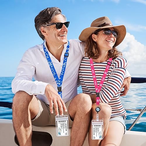 Miniatura 6 de Paquete de 4 cordones de crucero ajustables para tarjetas de identificación retráctiles, cordón desmontable para carnaval, crucero, impermeable,