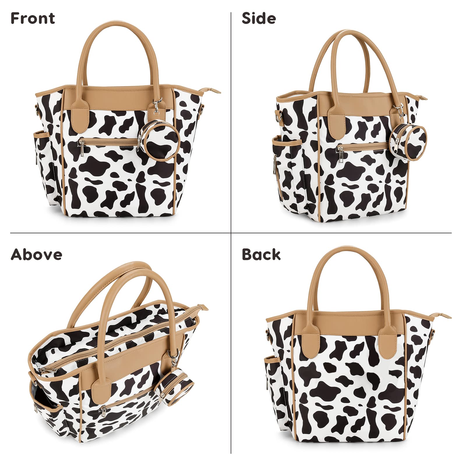 SONARIN Elegante Portatile Borsa Fasciatoio per Neonato,Grande Capacità Borsa per il Cambio Borsa a Tracolla Borsa per Pannolini da Viaggio Impermeabile con Borsa Ciuccio