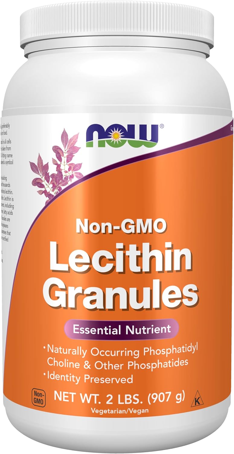Amazon.com: NOW Foods 補充劑,卵磷脂顆粒,天然存在的磷脂酰膽鹼和其他磷酸鹽,2 磅(約 0.9 公斤) : 健康與家庭
