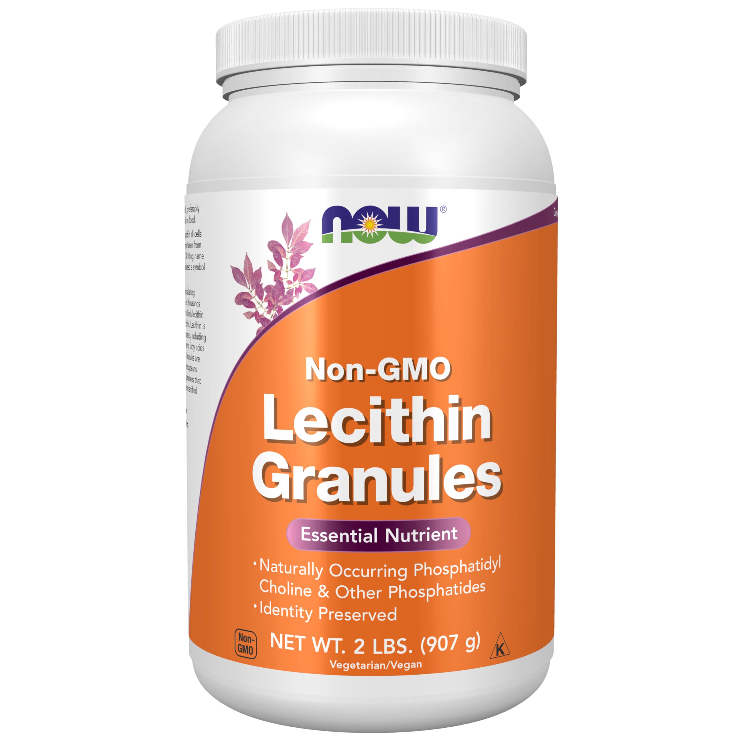 NOW Foods Supplements, Lecithin Granules with naturally occurring Phosphatidyl Choline and Other Phosphatides, 2-Pound