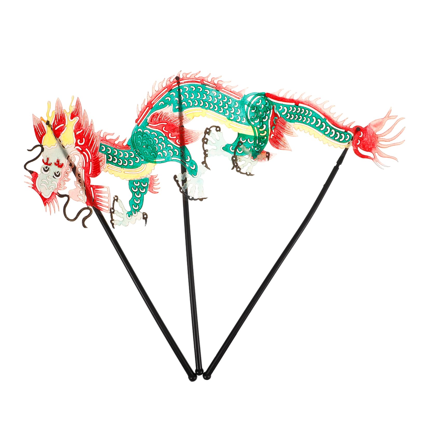 Kisangel Handmade Boys and Girls Toy Chinese Traditional Shadow Toy Puppet Dragon Paper Props for Boys and Girls Random Style