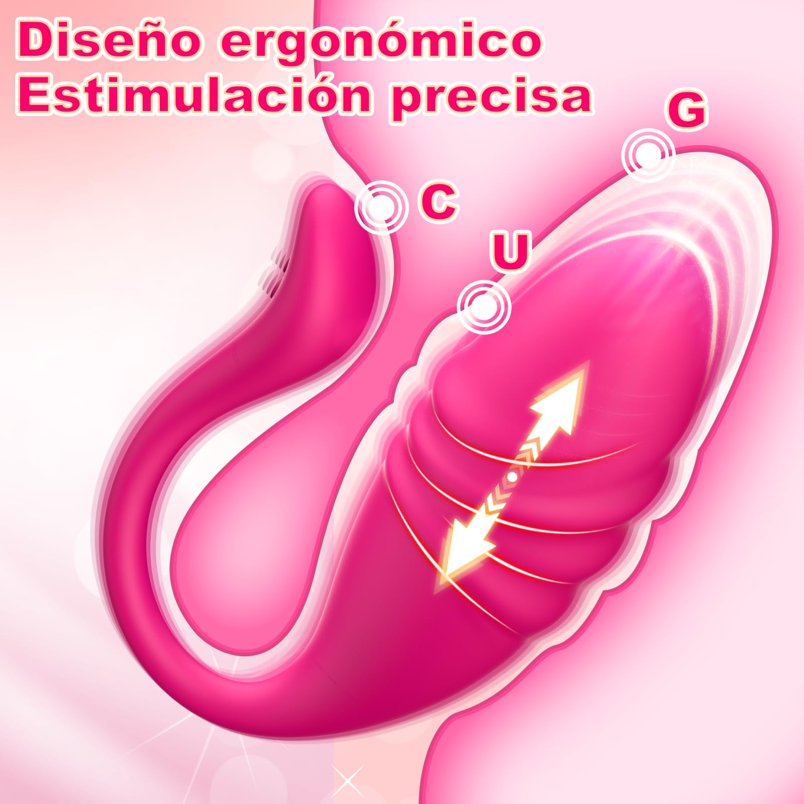 Vibradorador Mujer Vibradorador Clítoris Control Remoto - Vibrador Mando Distancia con 9 Vibración & 9 Empuje Juguetes Eróticos para pareja Sexuales Vibradores Control Remoto Consoladores.. para Mujer