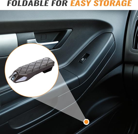 Tooenjoy Folding Car Door Step Vehicle Pedal Ladder for Roof Access, Universal Fit, Aluminum, Weight Capacity 400 LBS