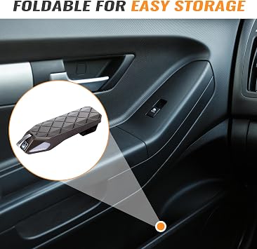 Tooenjoy Folding Car Door Step Vehicle Pedal Ladder for Roof Access, Universal Fit, Aluminum, Weight Capacity 400 LBS