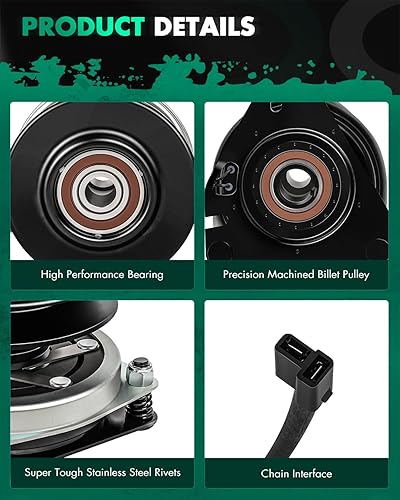 Vista 45 de SCITOO Embrague eléctrico de toma de fuerza AM119683 Compatible para Warner: 5217-35, 5217-6, 5217-7, 5217-9; para John Deere: 5217-7, AM119683