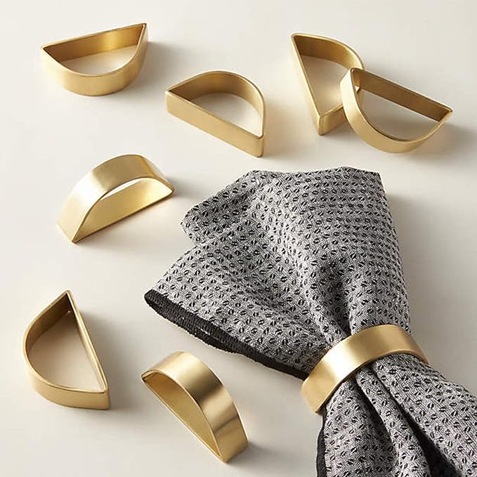 Matte Brass Napkin Rings