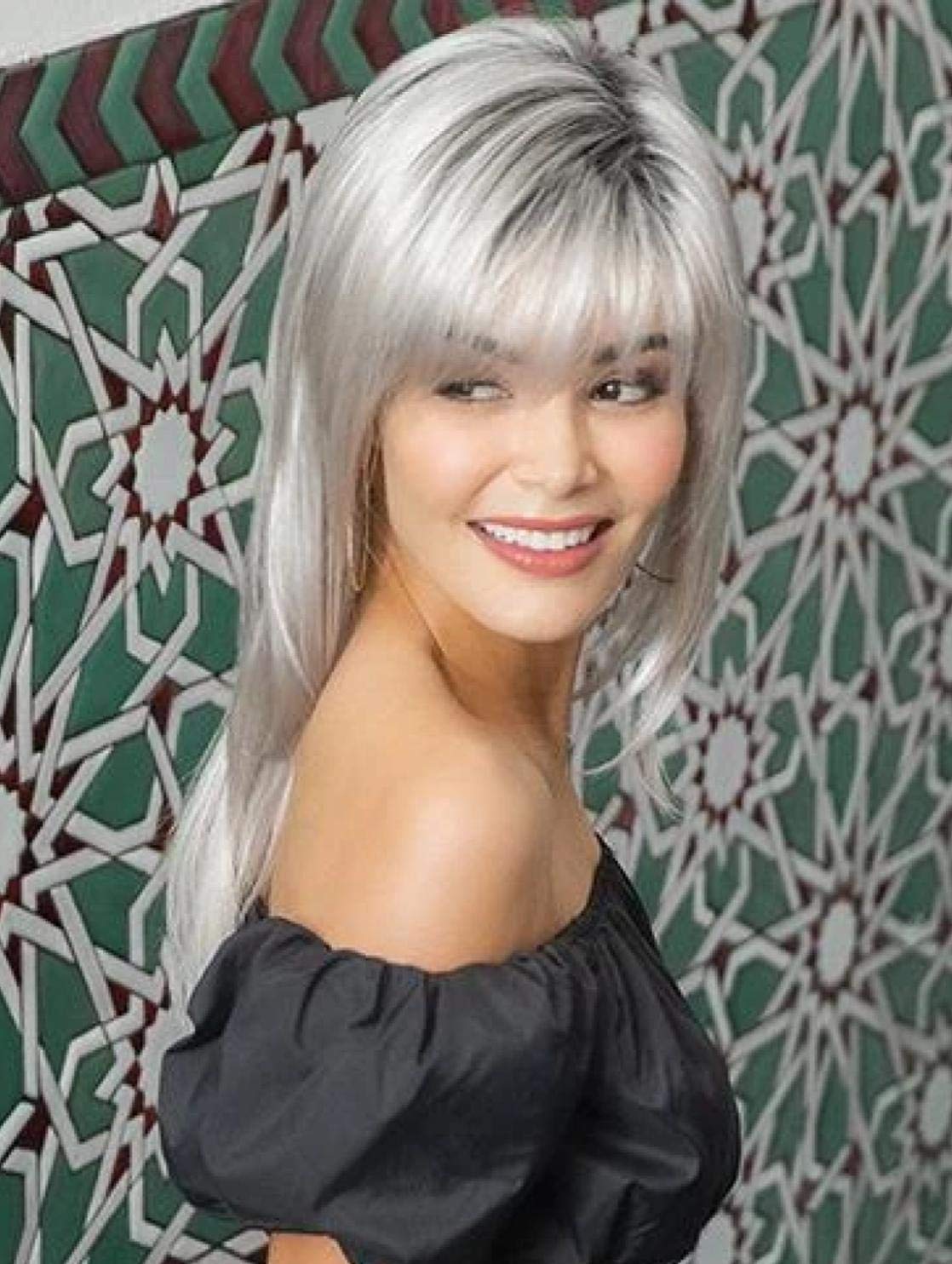 Bundle - 5 items: Serena Wig by Rene Paris, Christy's Wigs Q & A Booklet, 2oz Travel Size Wig Shampoo, Wig Cap & Wide Tooth Comb - Color: Coco Cream