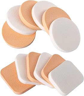 SOLDOUTâ „12 قطعة إسفنجة ناعمة لتجميل الوجه وإسفنجة تجميل للوجه وإسفنجات بودرة منفوخة (عبوة من 12)