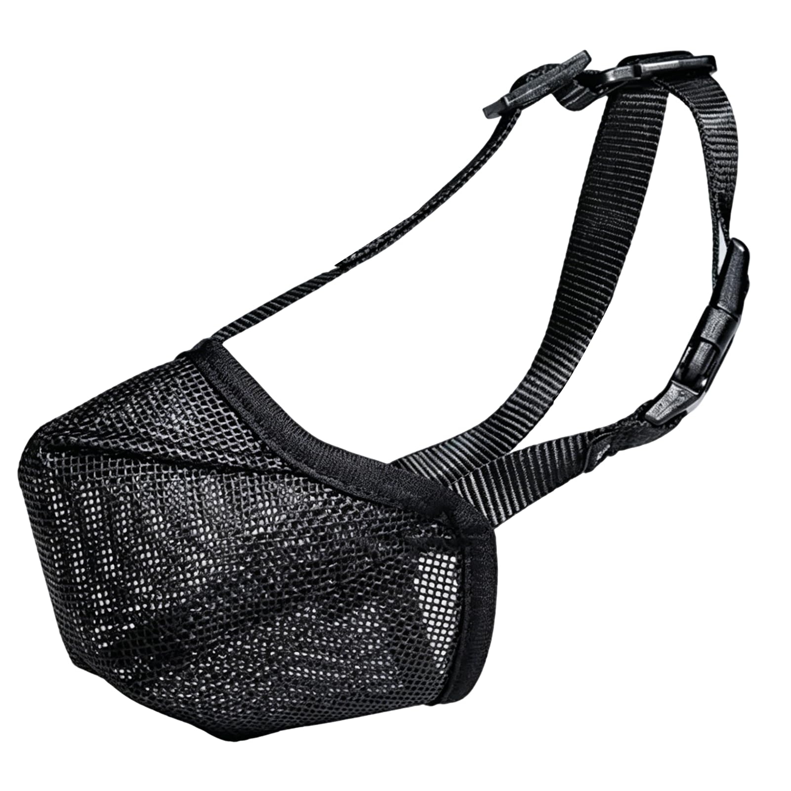 JOVIA Dog Muzzle, Black Plastic Wire Basket Style, Adjustable Straps, Comfortable Pet Anti Bite Anti Eating Safety Breathable Design Compatible with Large Breed Dogs Training Walking Protection