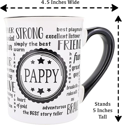 Miniatura 4 de Pappy Papa Pappy - Taza de café de cerámica, 16 onzas, regalo único para hombres, abuelo, papá, Navidad, decoración del hogar