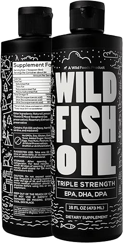 Wild Foods Suplemento líquido de aceite de pescado Omega 3, limón, 16 onzas (paquete de 2)  Atrapado salvaje, sin eructos, inodoro, sin OMG, sin disponible en Yaxa Peru