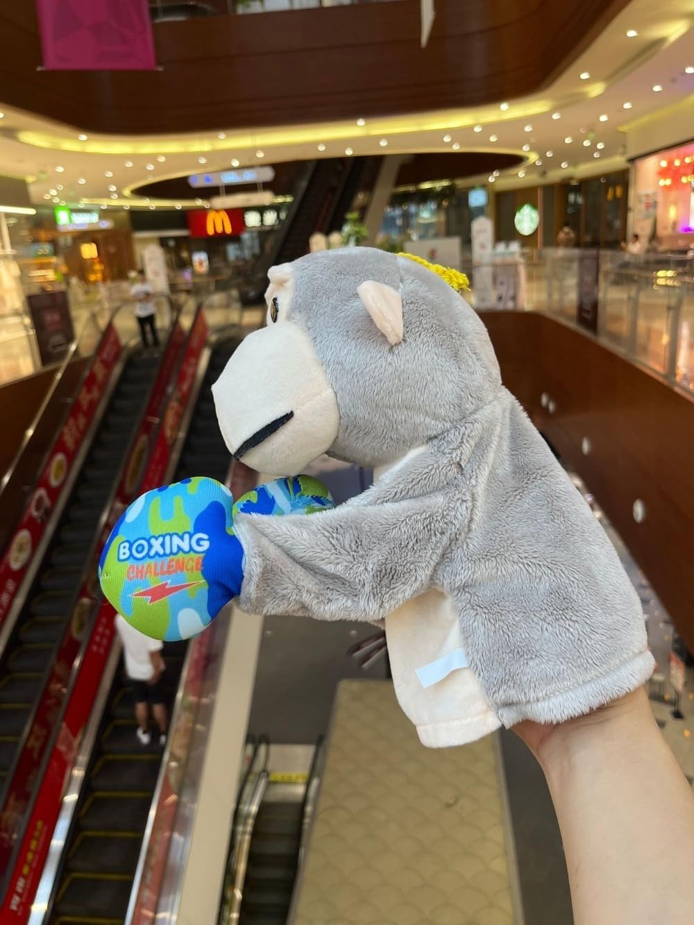 Kung Fu Sharks, Boxing Puppets, Hand Puppets - Boxing Puppets, Kung Fu Animal Toys Husky Gloves, Birthday Party Pet Toys, Funny Gifts for Small Dogs and Cats to Play with (Monkey)