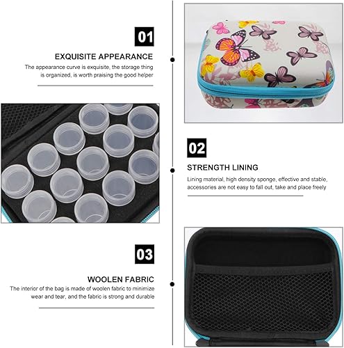 Miniatura 2 de EXCEART Rejillas de diamante para pintura de diamantes, estuche de almacenamiento de accesorios para manualidades, organizador de joyas, cuentas de