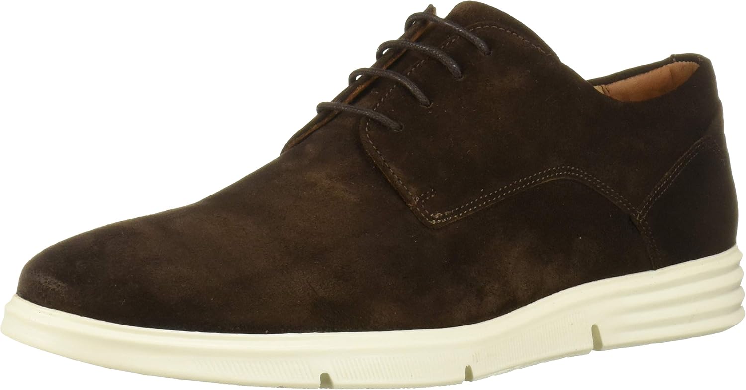 Driver Club USA Men's Leather Naples Light Weight Technology Oxford Laceup Sneaker, Brown Suede, 12 M US