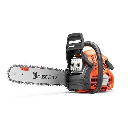 Husqvarna 445S Gas Chainsaw 18 Inch, 50-cc 3-HP, 2-Cycle X-Torq Engine, with Automatic Oiler, For Wood Cutting and Tree Trimming, Gifts for Men
