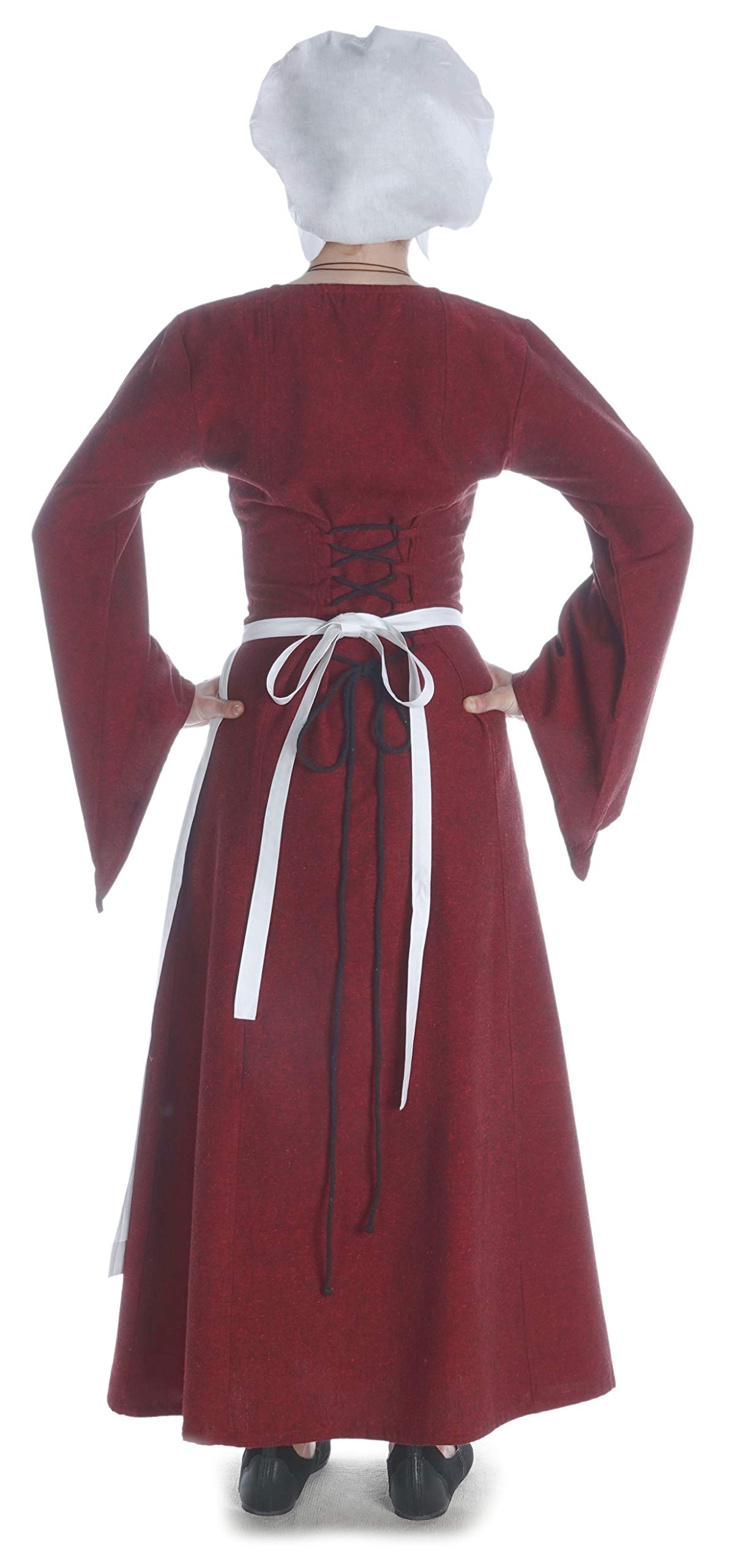 HEMAD Medieval Apron Repanse - Cotton - Brown, Red, Green, Beige, White - One Size - White - Image 4