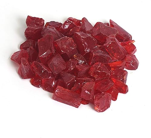 Grava de vidrio reflectante de alto brillo, gemas de fuego, gotas de fuego, piedras de cristal de fuego, chips de cuentas para hoguera, pecera,