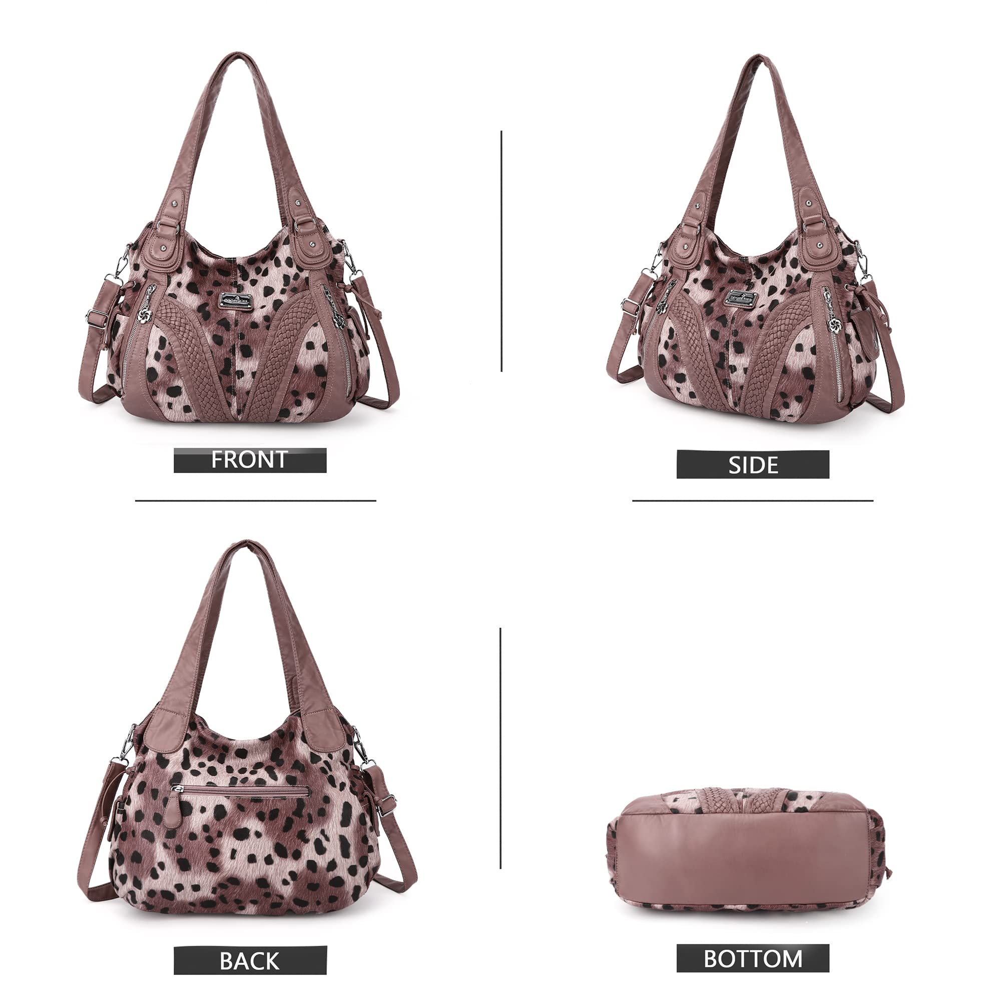 Purses and Handbags Women Fashion Tote Bag Shoulder Bags Top Handle Satchel Purses Washed Synthetic Leather Handbag