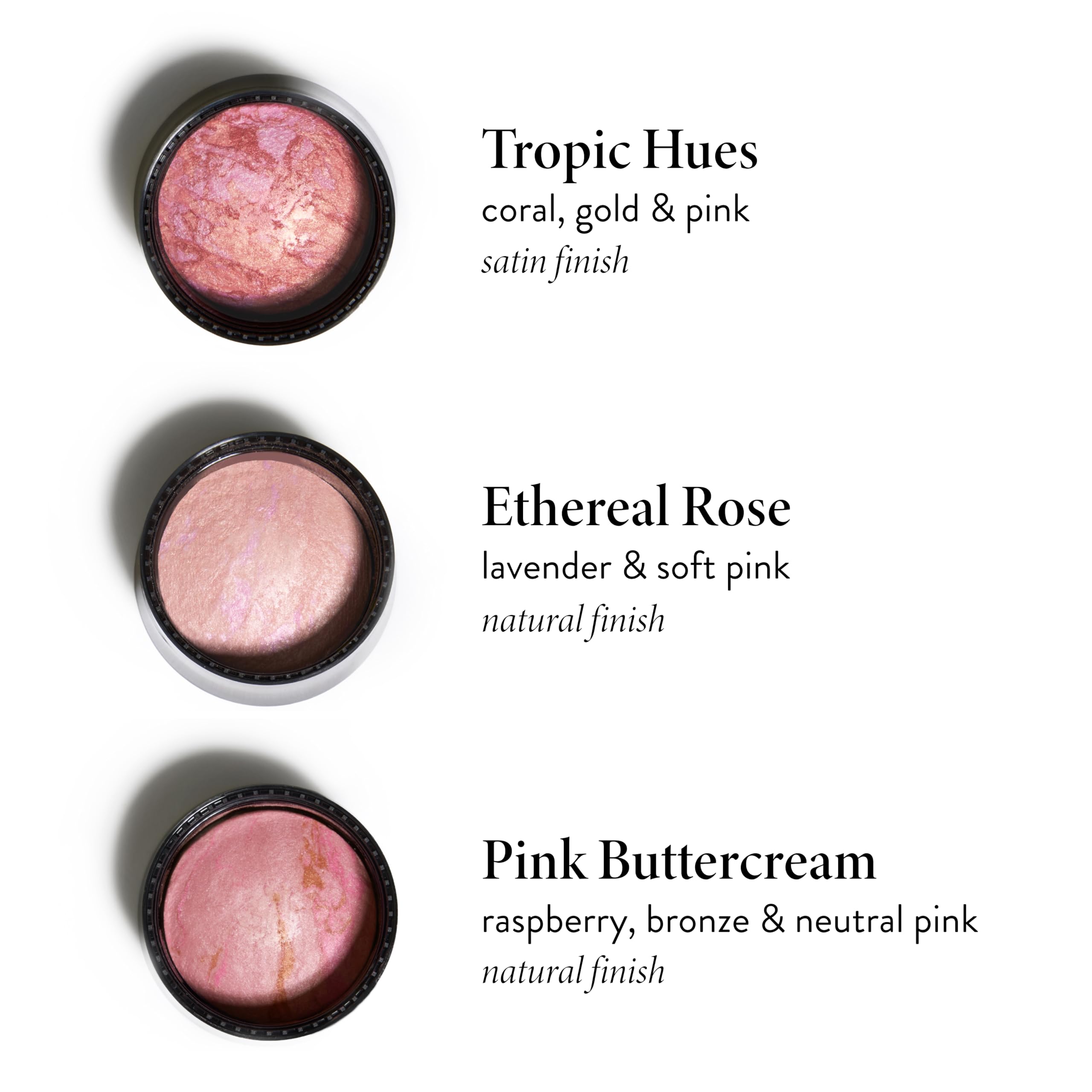 LAURA GELLER NEW YORK Baked Blush-n-Brighten Marbleized Blush for Cheeks - Natural Finish - Buildable Color (201 Ethereal Rose To Go) - Image 4