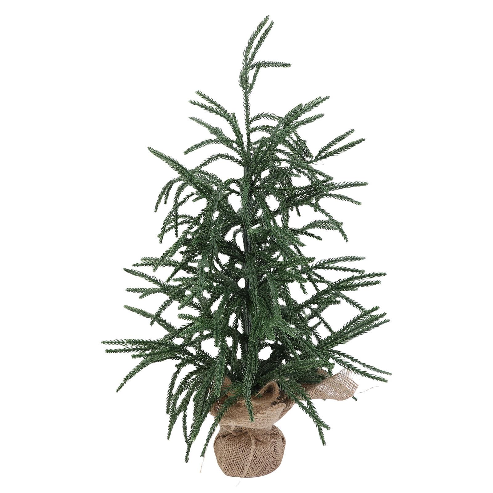 Piccolo albero di Natale artificiale, 60 cm, mini pino verde, decorazione da tavolo per casa, centrotavola per le vacanze, decorazione per tavolo da pranzo al chiuso