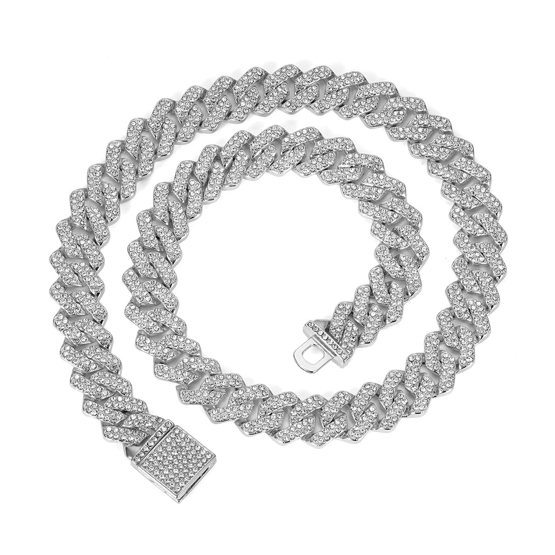 Collana da uomo in acciaio al tanio Catena cubana in acciaio inossidabile Accessorio di moda Stile hip-hop alla moda per ragazze  36