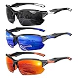 Polarized Sports Sunglasses for Men - UV Protection Half Frame Sun Glasses for Running Fishing