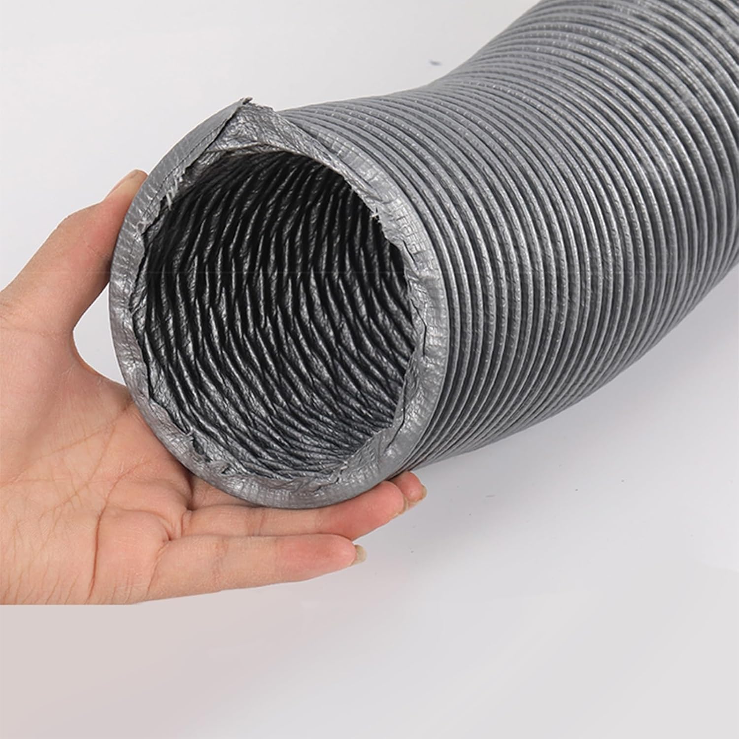 Nylon Flexible Ducting Hose - Waterproof & Heat Resistant - 50-600mm - for Conditioning, Kitchen, and Industrial Use(8mx178mm)