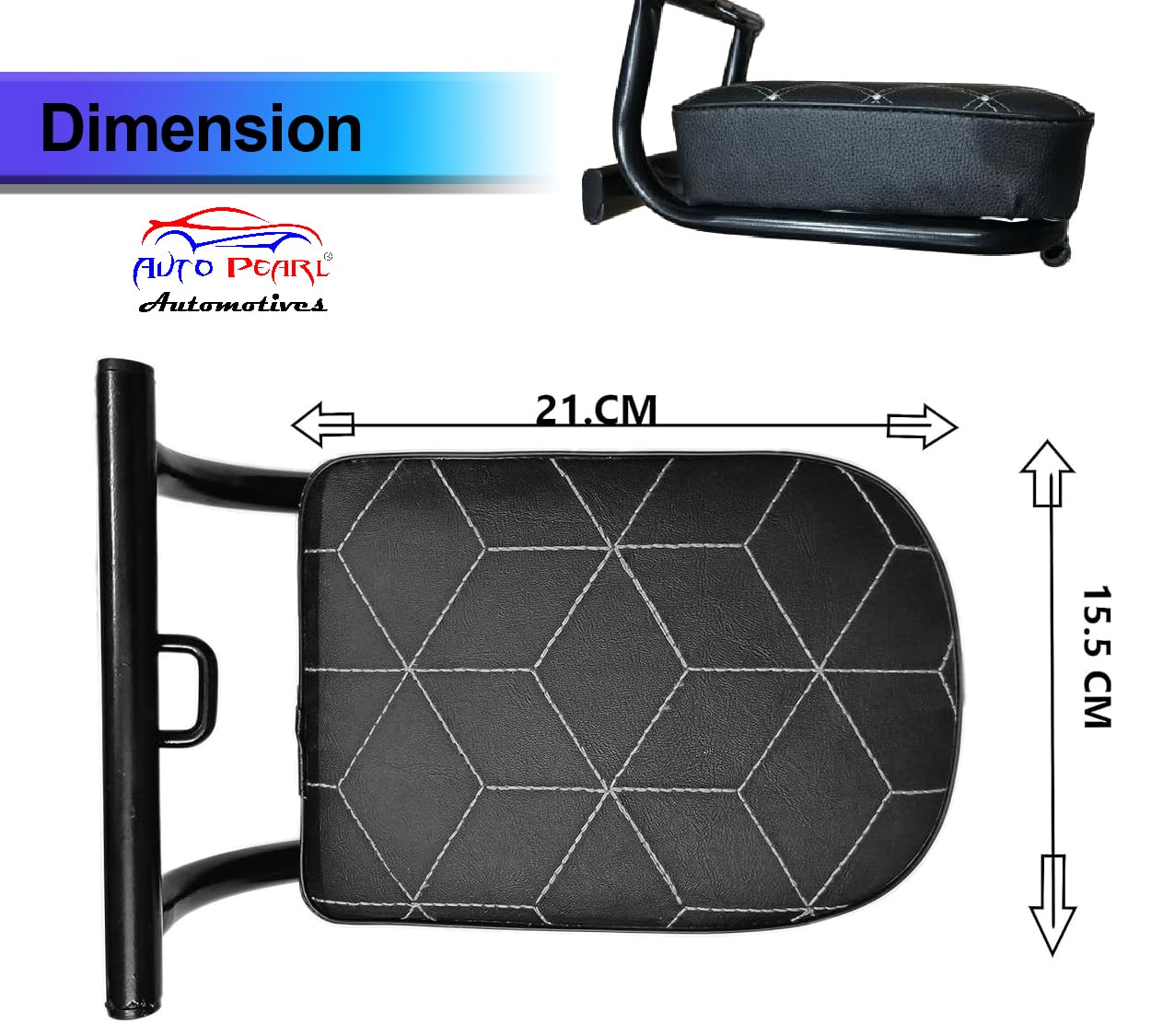 Auto Pearl Baby Seat Folding Stylish Stitching Designs Child Seat Compatible with iQube Electric - Image 2 thumbnail