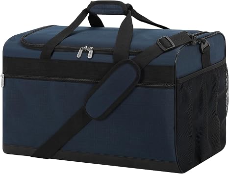 ZZY 40L Gym Duffle Bag, Medium Sports Holdall, Navy Blue