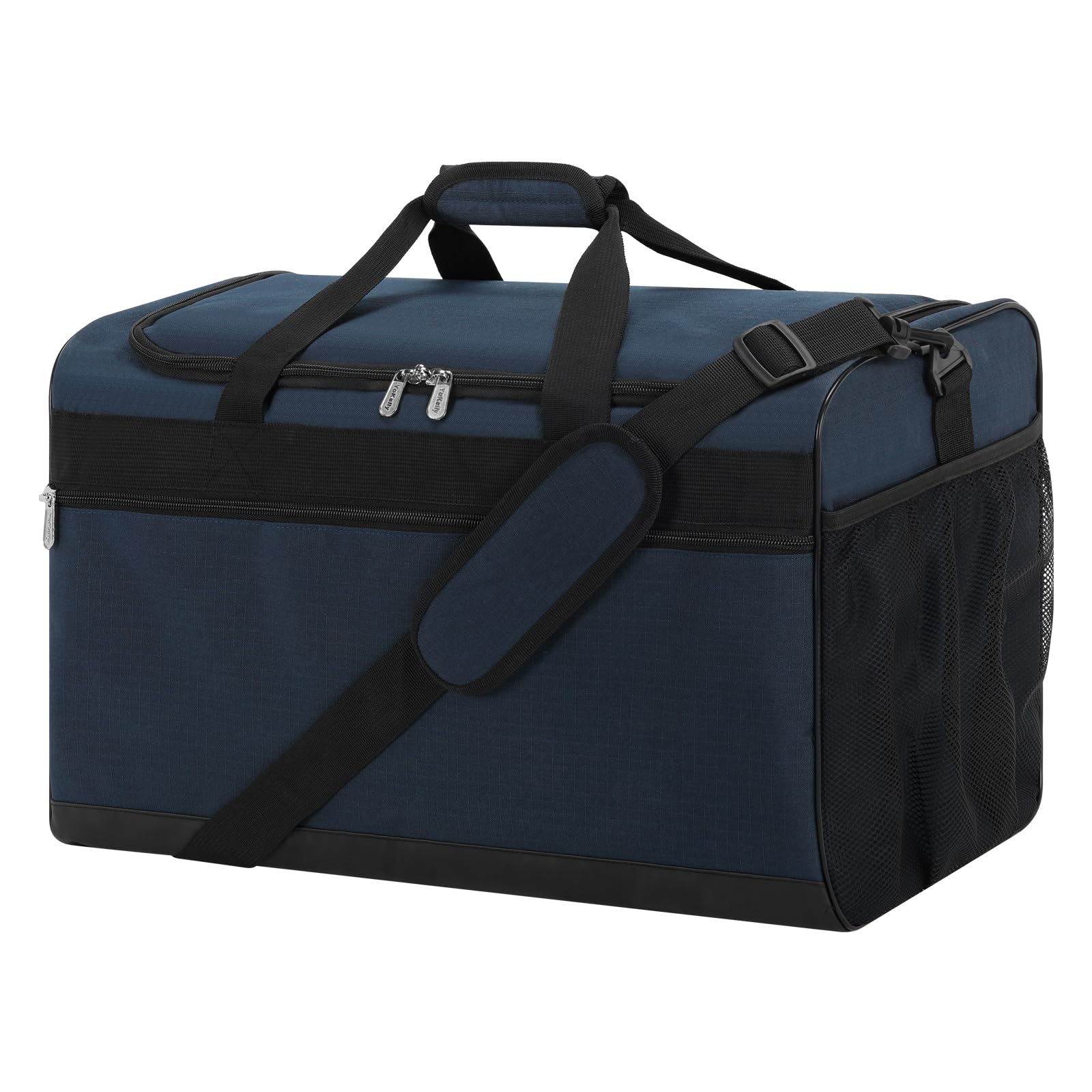 ZZY Gym Duffle Bag, 40L Sports Holdall with Shoulder Strap, Water Resistant Travel Weekender Bag for Men and Women(Navy Blue)