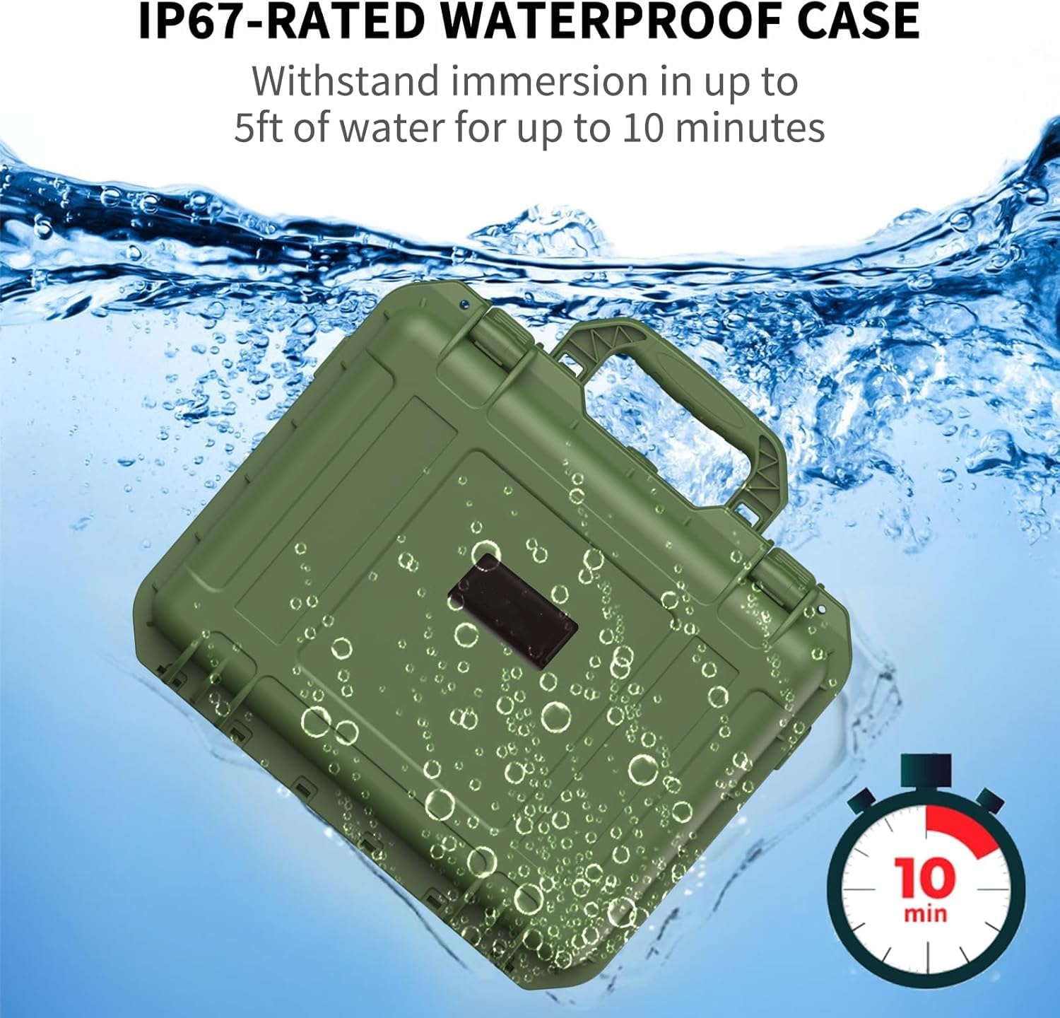 Starlink Mini Case – Starlink Mini étui de protection étanche portable pour voyage en polypropylène avec mousse prédécoupée pour Starlink Dishy, vert, Voyage
