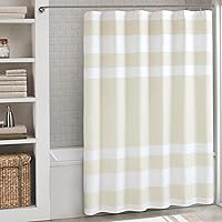 Vista 17 de Cortina Madison Park Spa Waffle de ducha con tela combinada y tratamiento 3M Scotchgard para control de humedad, decoración moderna para el baño